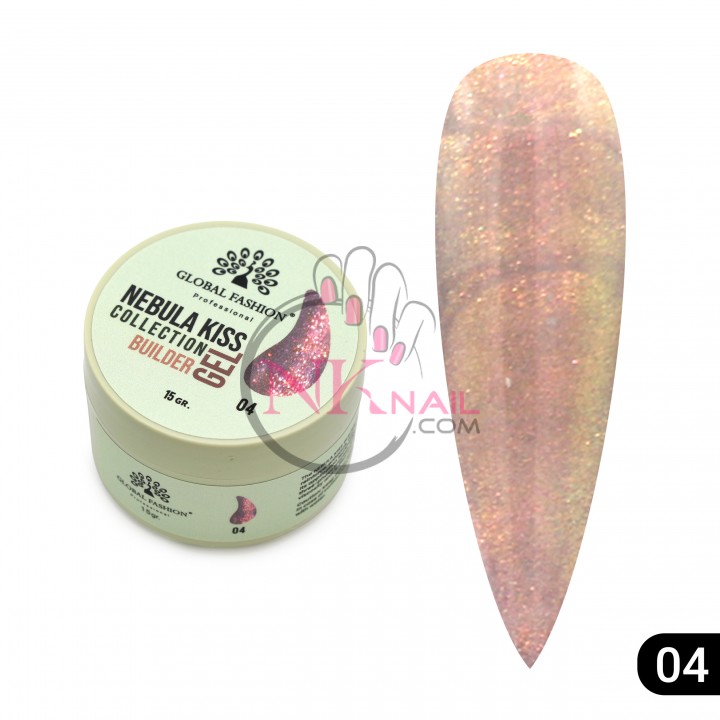 Гель Nebula Kiss Builder Gel, HEMA/TPO free 15мл, №04